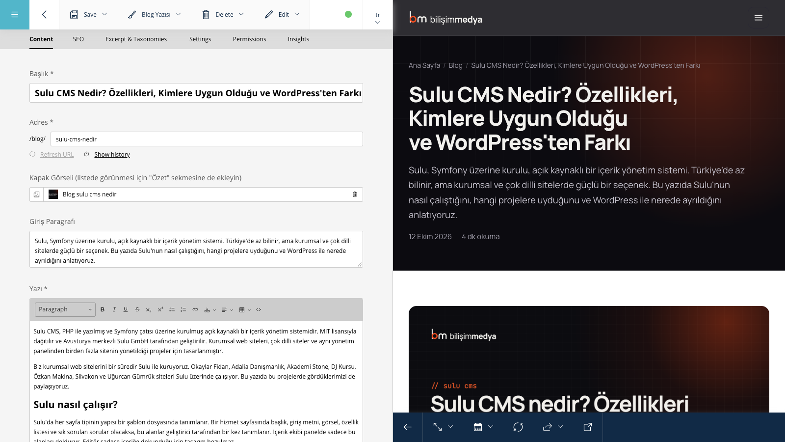 Sulu CMS Nedir? Özellikleri, Kimlere Uygun Olduğu ve WordPress'ten Farkı